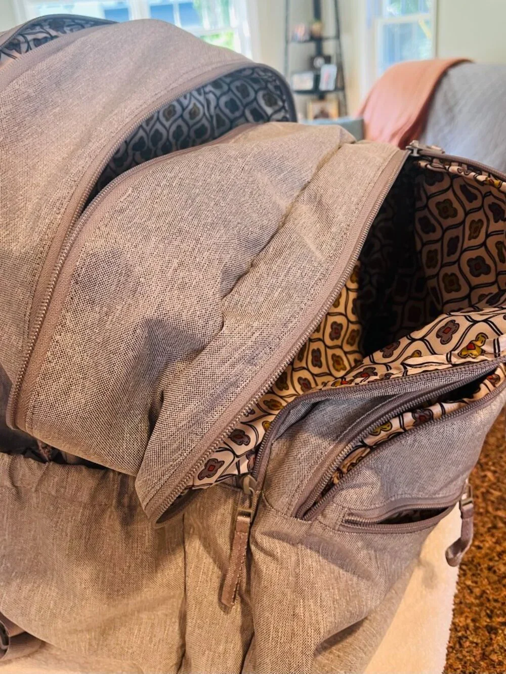Vera Bradley Outlet Essential XL Backpack-Heather Gray